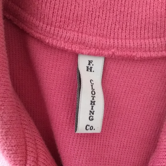 F.H Clothing Salmon Full Zip Cotton Ribbed Vest w Pockets Made in The USA - Picture 5 of 6